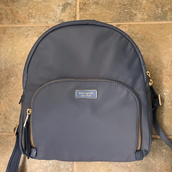 KATE SPADE NYLON MEDIUM BLUE BACKPACK BAG WKRU5913 - Picture 2 of 8